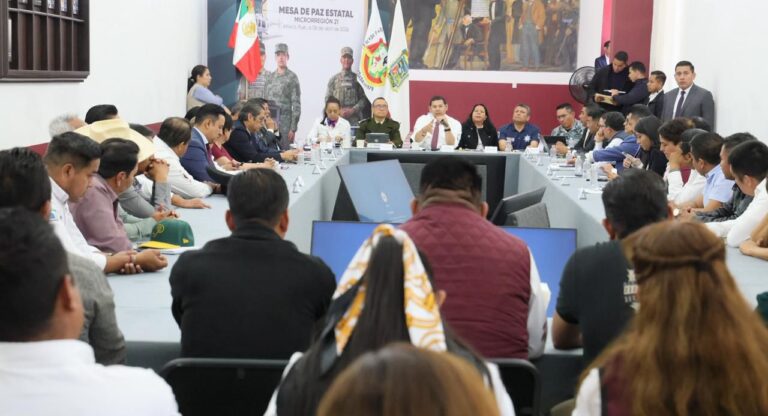 Encabeza gobernador Alejandro Armenta Mier Mesa de Paz en microrregión 21