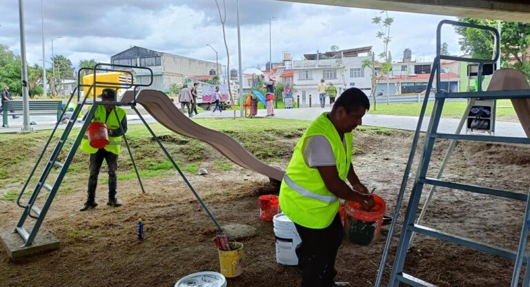 Fortalece Gobierno de Pepe Chedraui mantenimiento al mobiliario urbano para espacios dignos