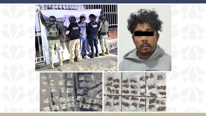 Asegura Fiscalía inmueble utilizado para narcomenudeo en Huaquechula, hay un detenido