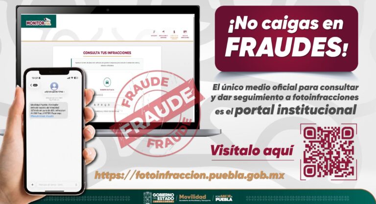 Gobierno estatal alerta sobre mensajes fraudulentos de multas por exceso de velocidad