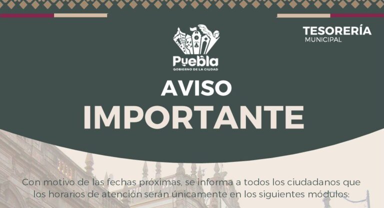 Informa Gobierno de la Ciudad horarios en módulos de cobro del 1 al 5 de mayo