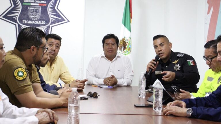Mateo Hernández encabeza Mesa de Seguridad en Tecamachalco, hay avances positivos